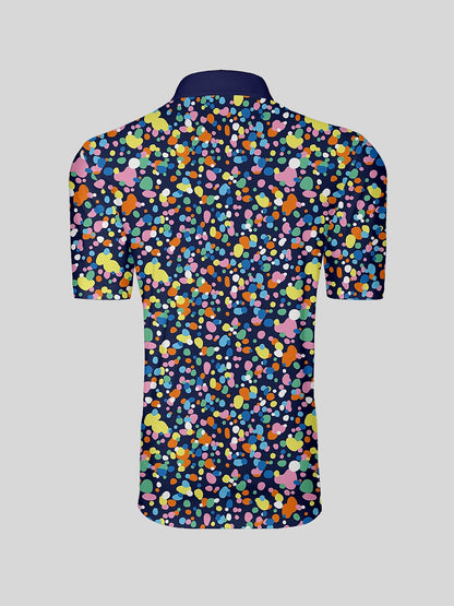 Hyper-prep Men's Ribbed Collar Polo Top UPF50+