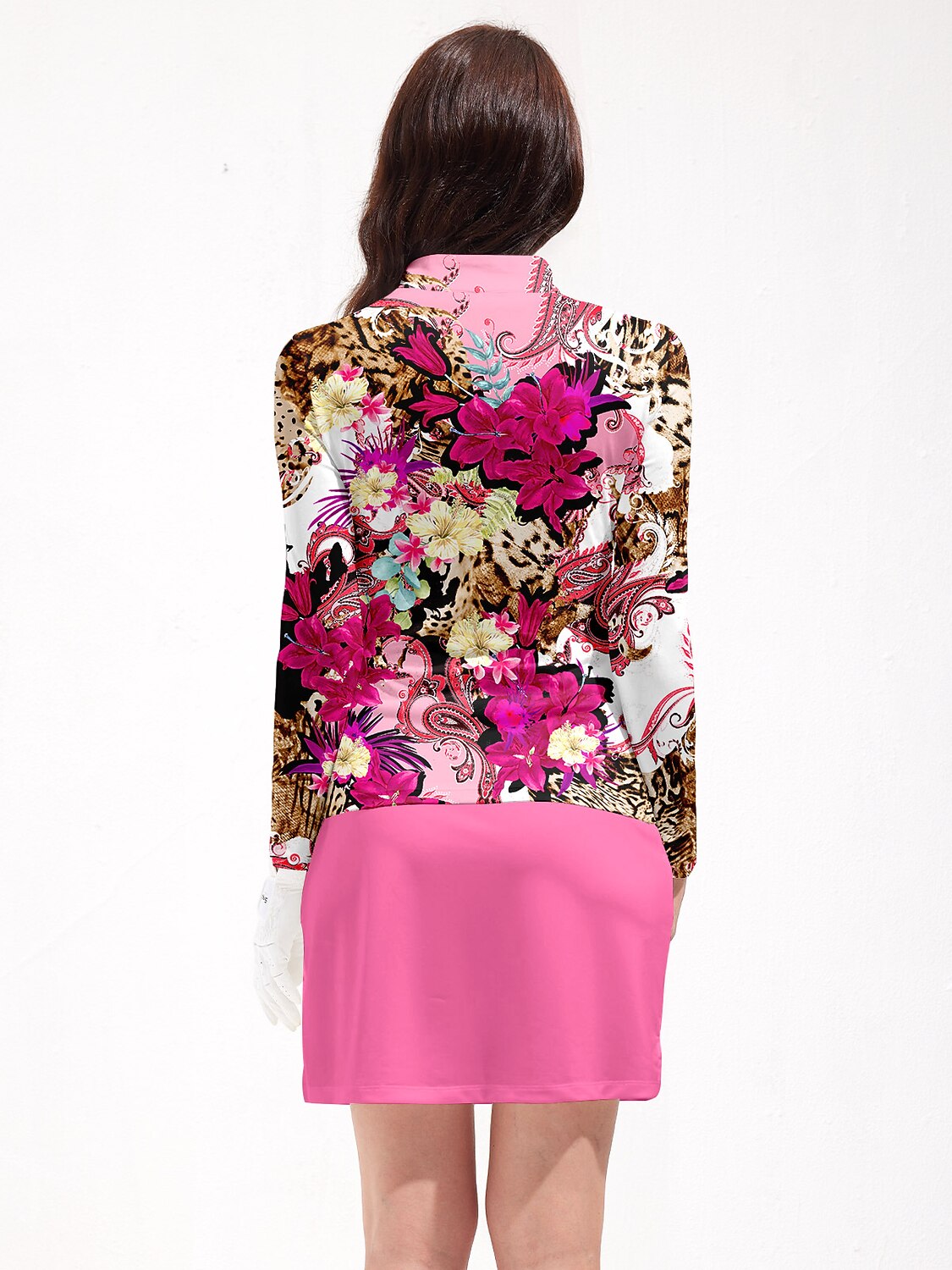 Polo de golf tropical ultra tendance à demi-zip UPF50+