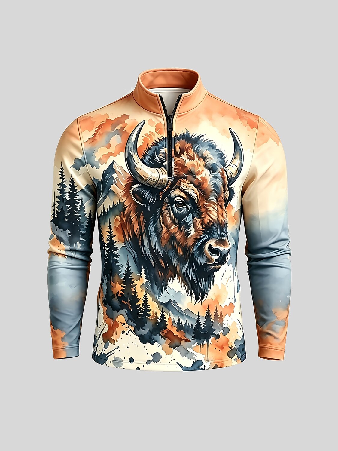 Wildlife Party Men's Golf Shirt Quarterzip UPF50+