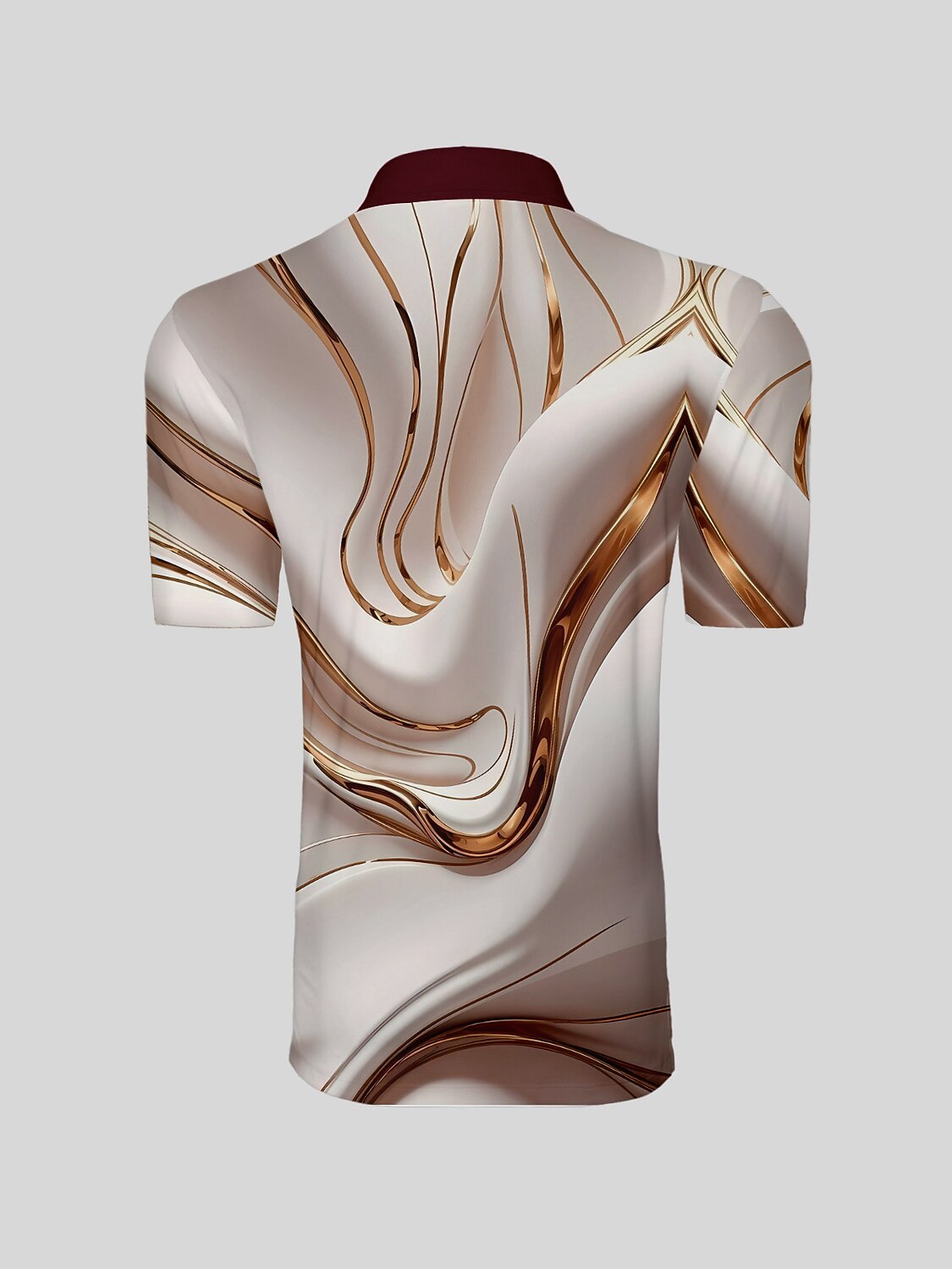 Inked Skins Men's Ribbed Collar Polo Top UPF50+