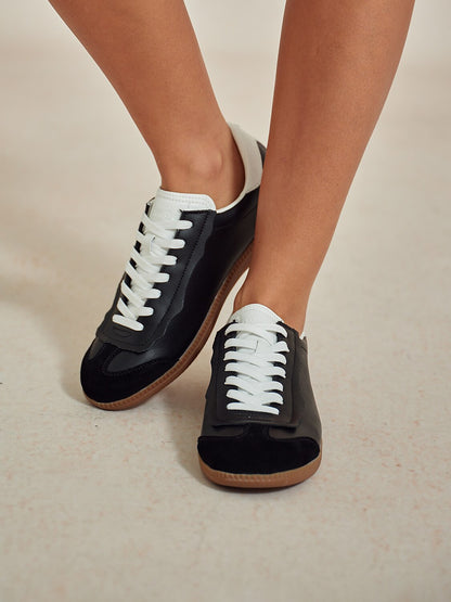 FitFlex Leather Retro Trainer Sneakers Women