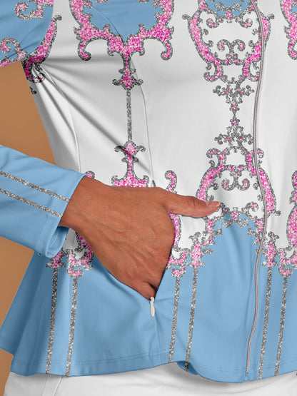 Bold Baroque Ruffle Golf Jacket Sun Protection