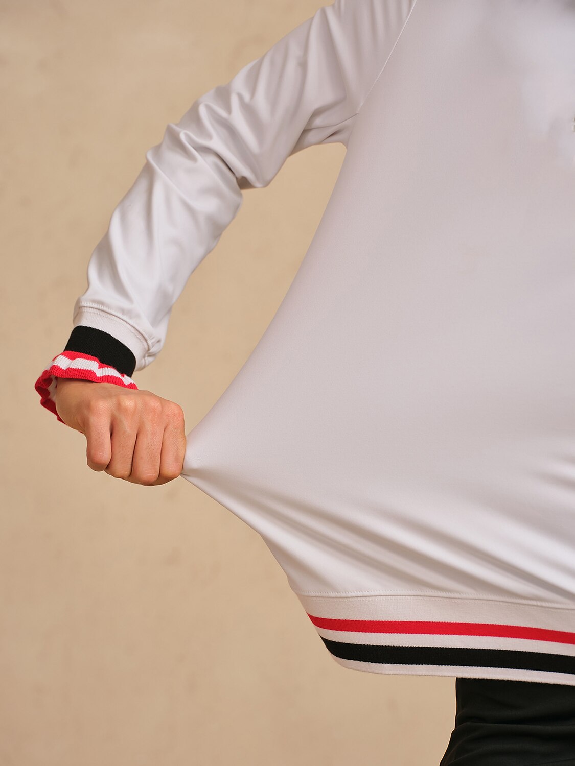 Navycore ラッフルリブ襟 ゴルフポロシャツ UPF50+