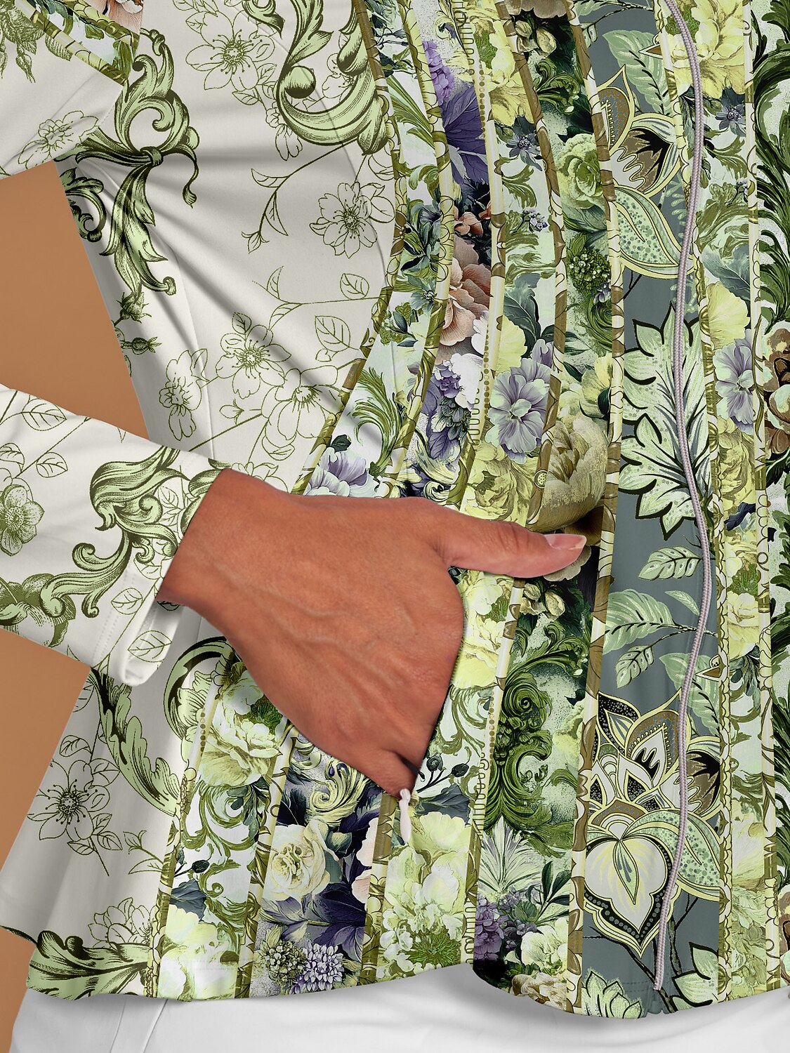 Bold Baroque Ruffle Golf Jacket Sun Protection