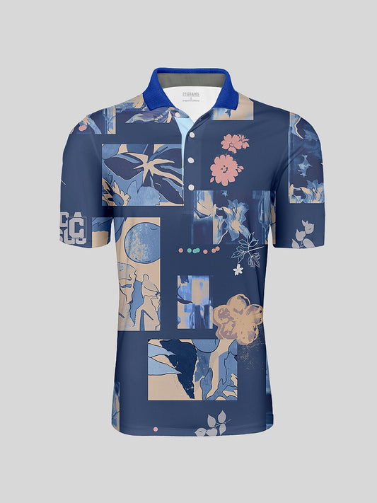 Nicht ganz klassisches Herren-Poloshirt mit Rippkragen und UPF50+