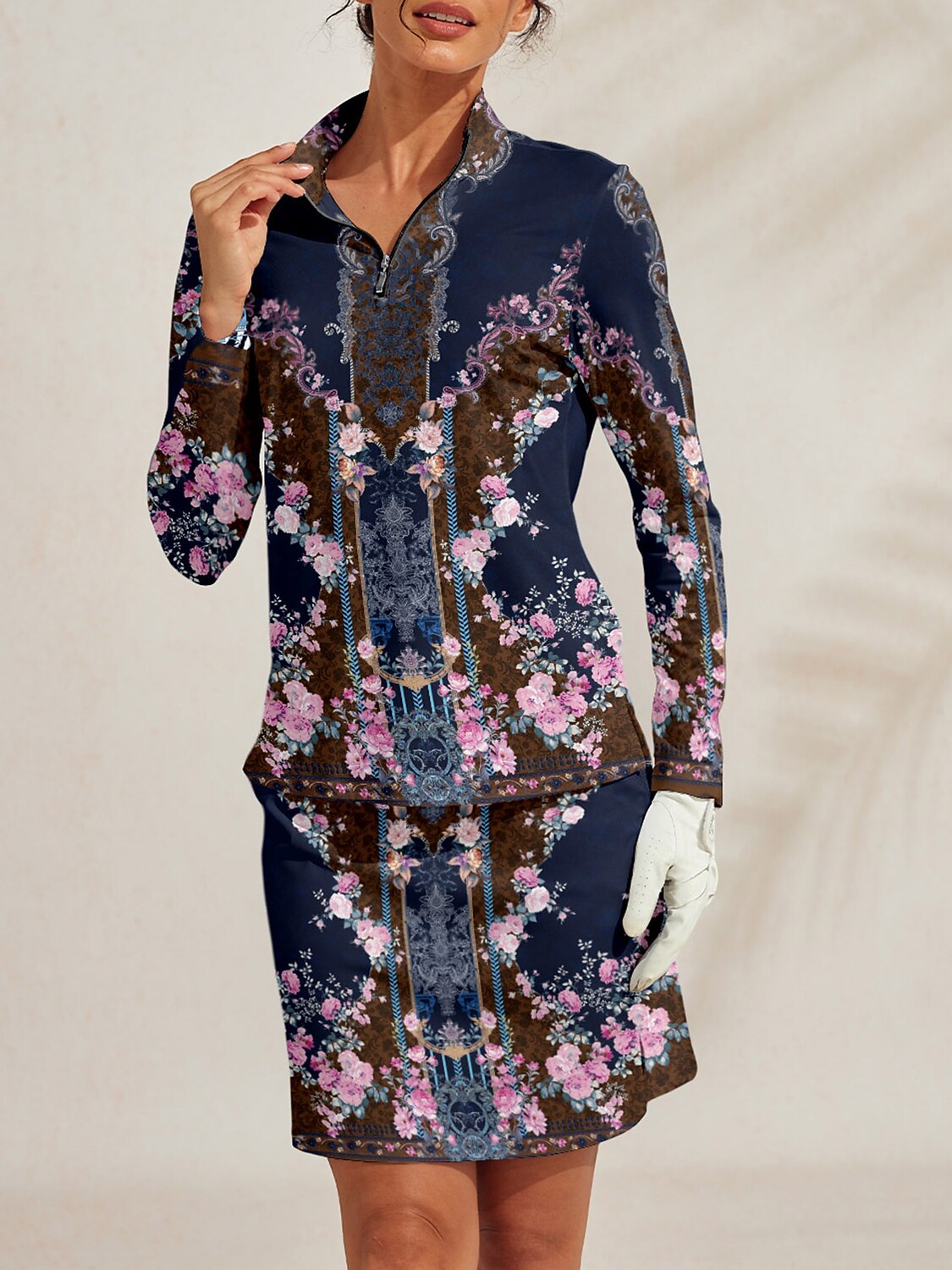 Pretty Feminine Silky Golf Shirt Quarterzip UPF50+