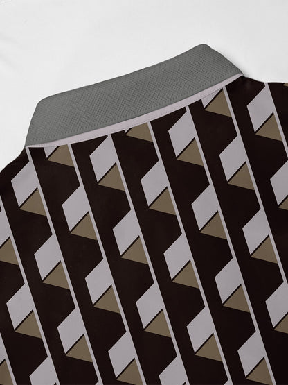 Polo da uomo con collo a costine non così classico UPF50+