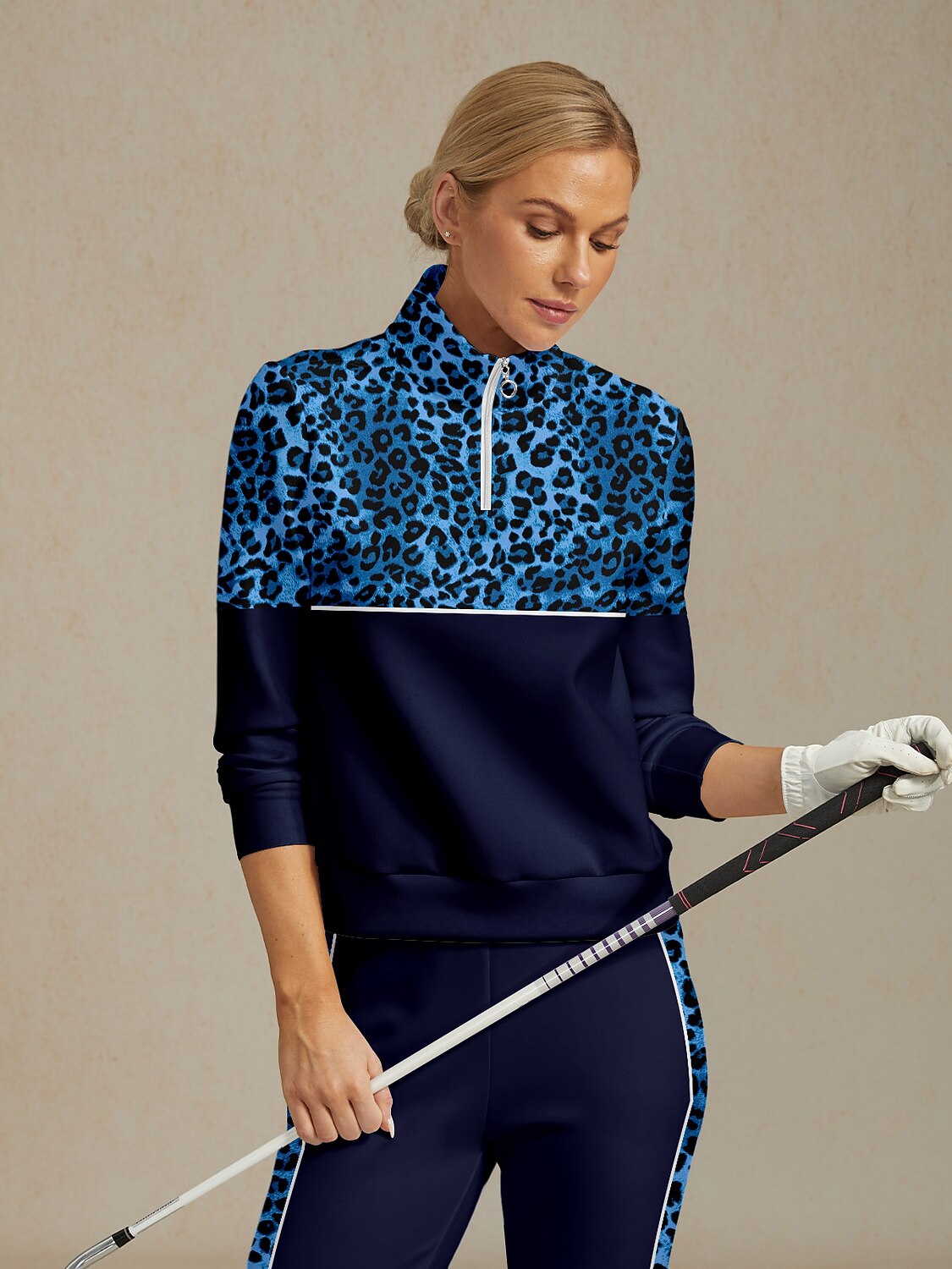 Sudadera de golf con estampado de fiesta de vida silvestre