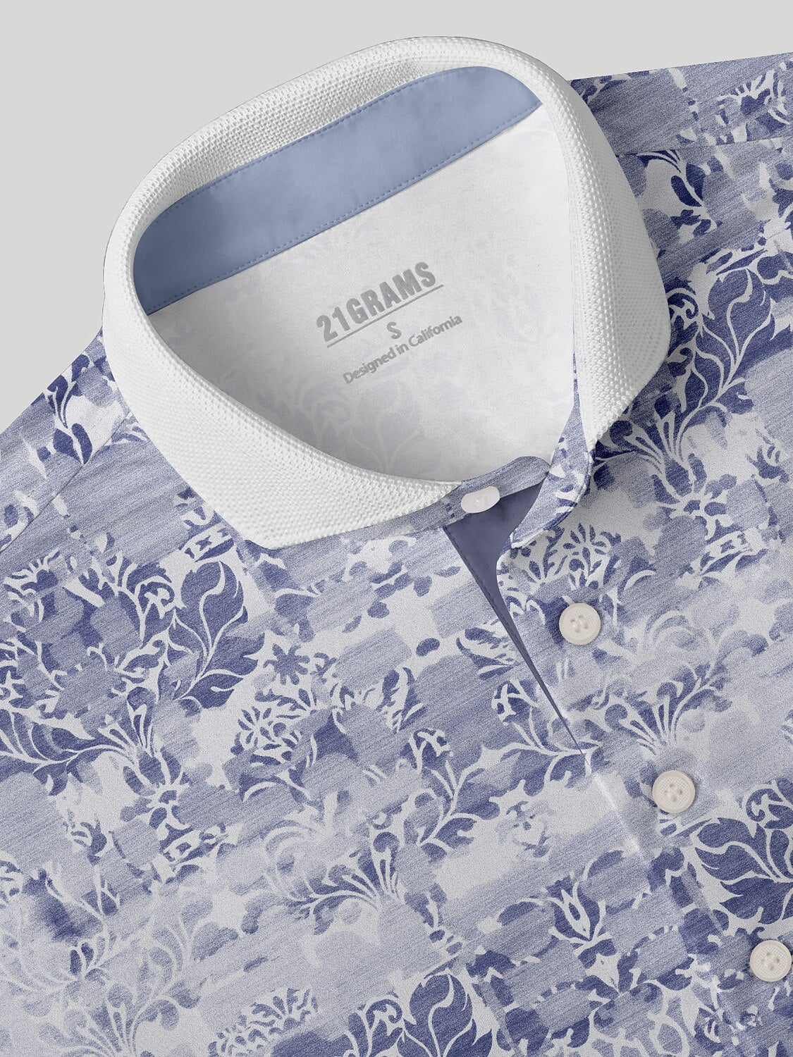 Hyped-up Tropical Men's Ribbed Collar Polo Top UPF50+