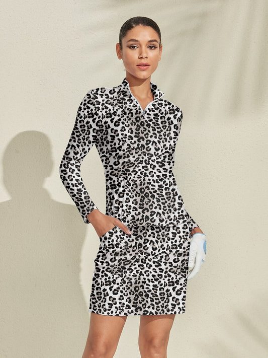 Wildlife Party Silky Golf Shirt Quarterzip UPF50+