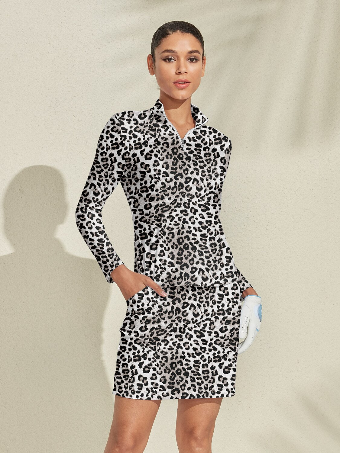 Wildlife Party Silky Golf Shirt Quarterzip UPF50+