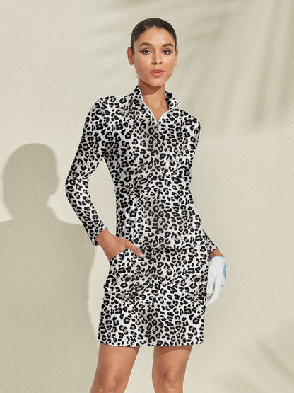 Wildlife Party Silky Golf Shirt Quarterzip UPF50+