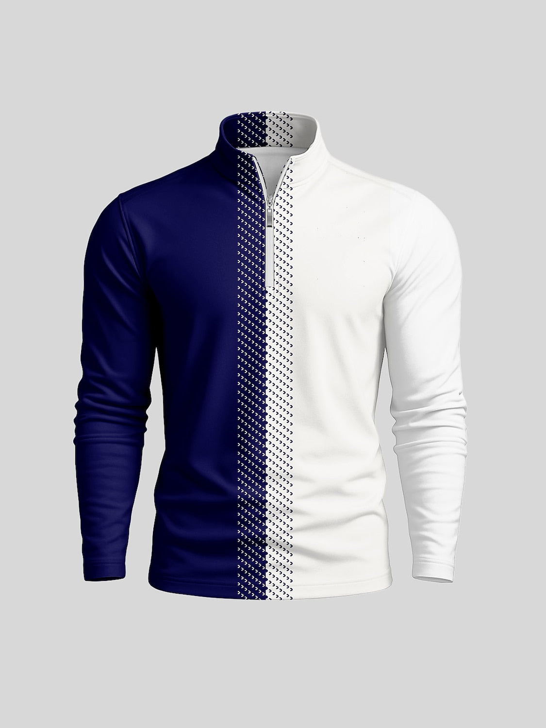 Not So Classic Camisa de Golf para Hombre con Cuello Cuarto Cremallera UPF50+