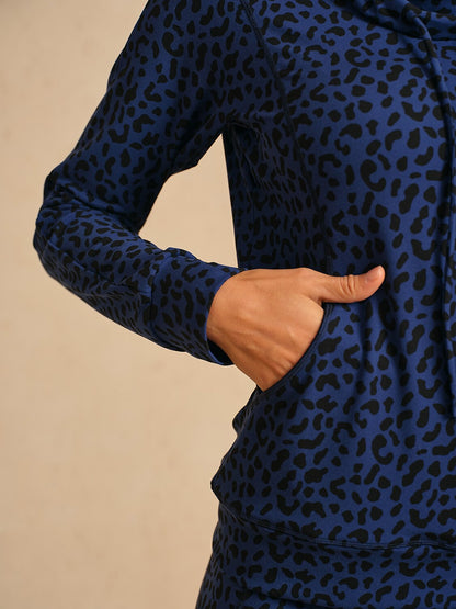 More Than Basic Leopard Lace Up Golf Sweatshirt