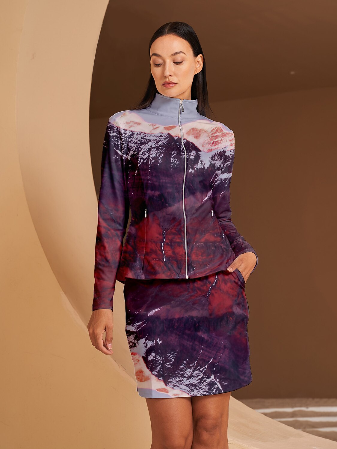 Inked Skins Ruffle Golf Jacket Sun Protection