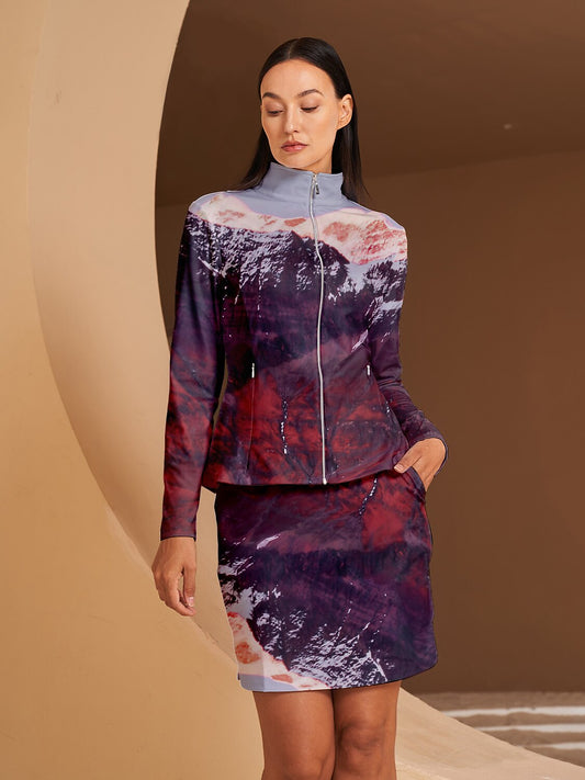 Inked Skins Ruffle Golf Jacket Sun Protection