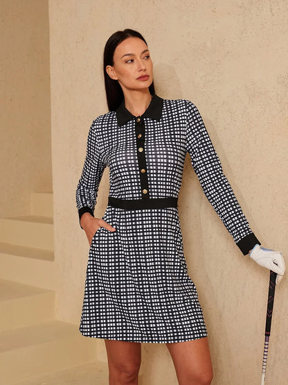 More Than Basic Vestido A-Line de Manga Larga 36.5 Pulgadas UPF50+