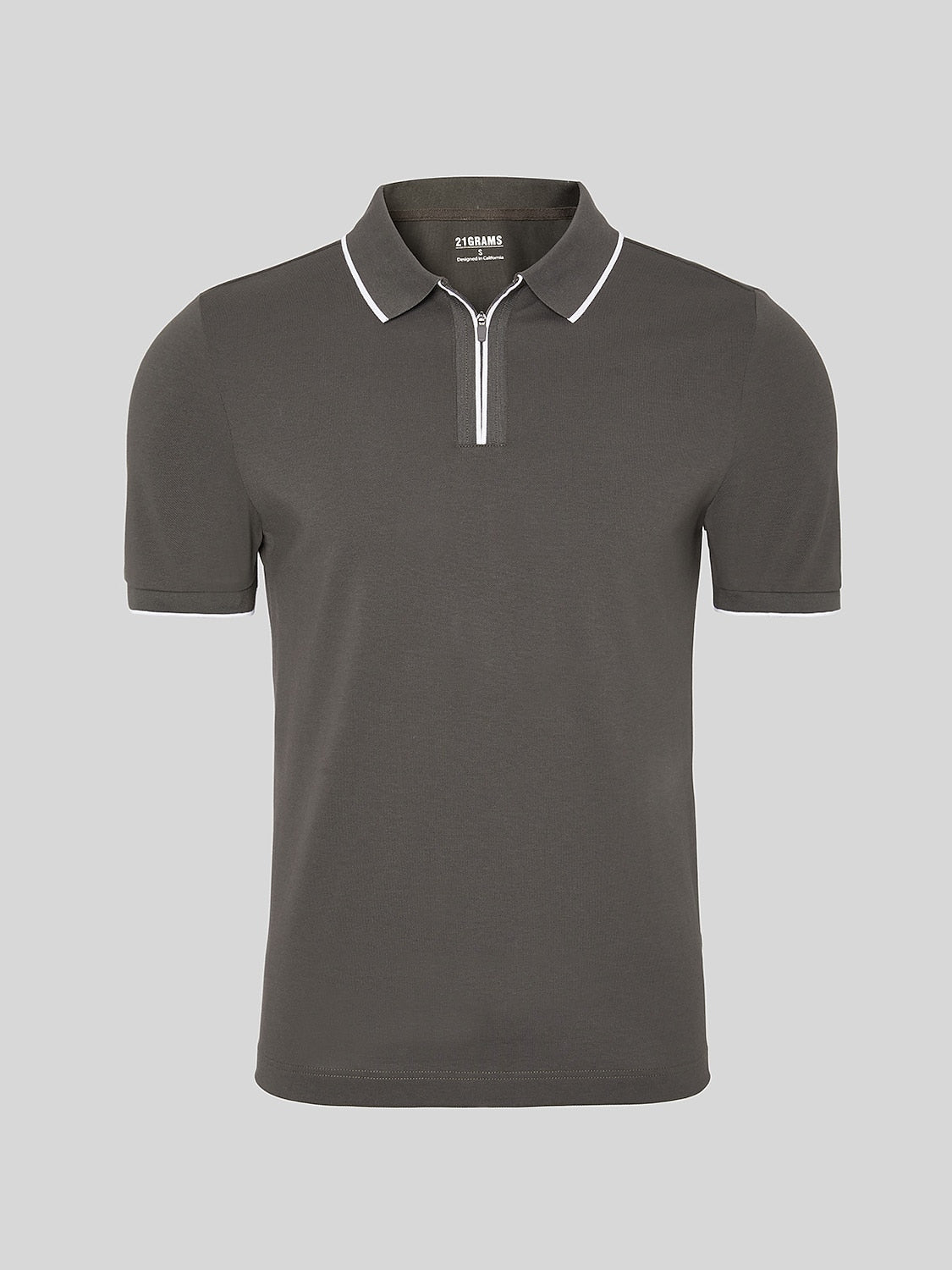 NaturalComfy Polo de Hombre de Manga Corta con Cuello Cuarto de Cremallera