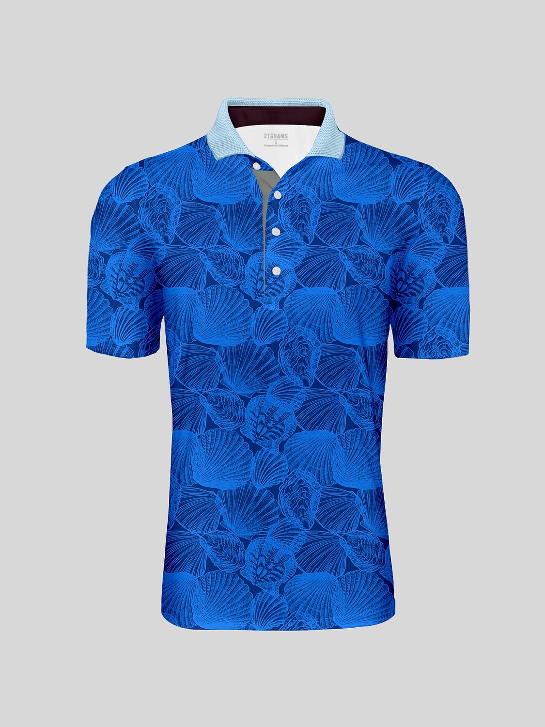 Botanical Energy Herren-Poloshirt mit Rippkragen, UPF50+