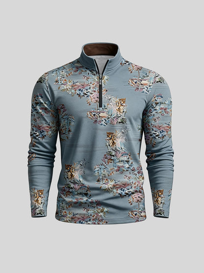Botanical Energy Men's Golf Shirt Quarterzip UPF50+