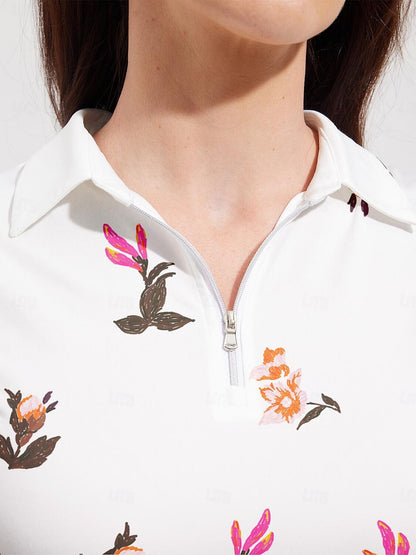 Botanical Energy-Golf Shirt Quarterzip UPF50+