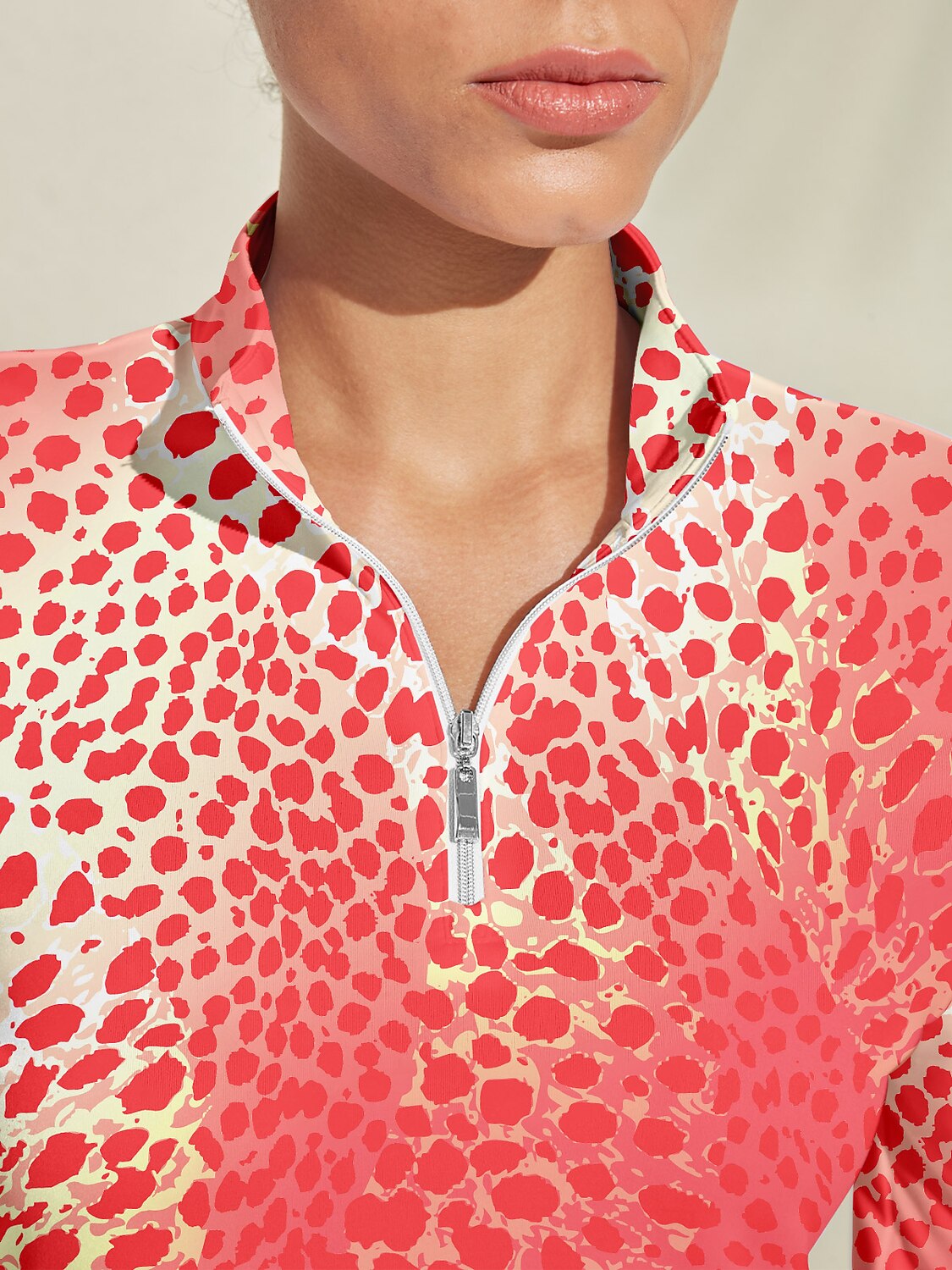 Wildlife Party Silky Golf Shirt Quarterzip UPF50+