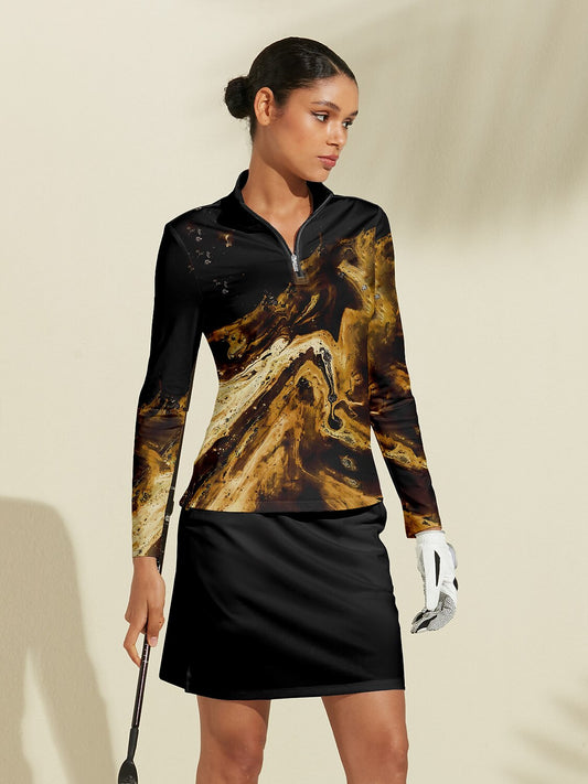 Inked Skins Golf Shirt Quarterzip UPF50+