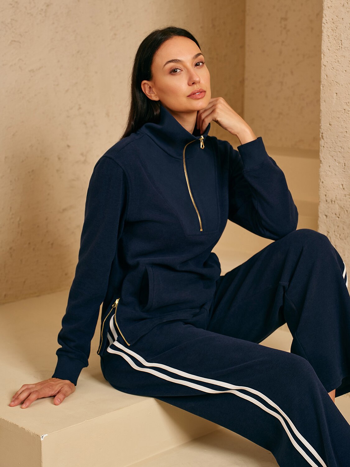 UltraSoft Velour Long Sleeve Side Zipper Sweatshirt – Acegolfs