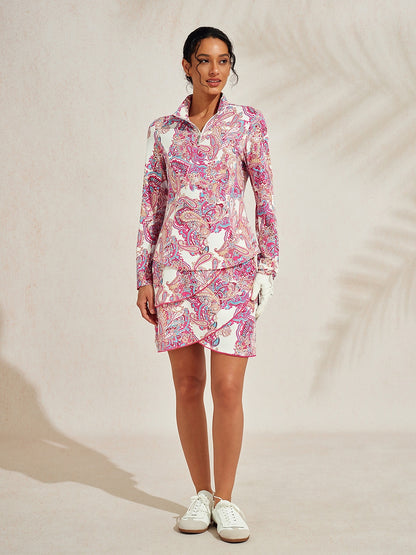 Premium Long Sleeve Mock Neck Quarterzip UPF50+