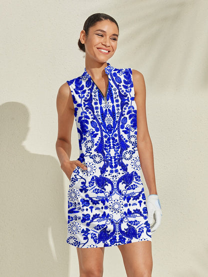 Pretty Feminine Sleeveless 36.5 Inch Dress UPF50+