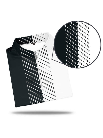 Not So Classic Camiseta de Golf para Hombre con Cuello Cuarto Cremallera UPF50+