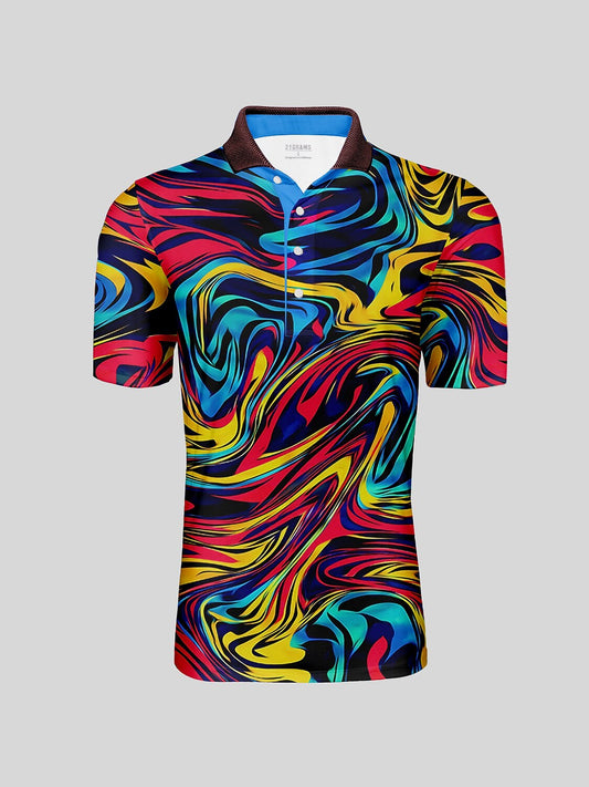 Inked Skins Heren Polo met Geribde Kraag UPF50+