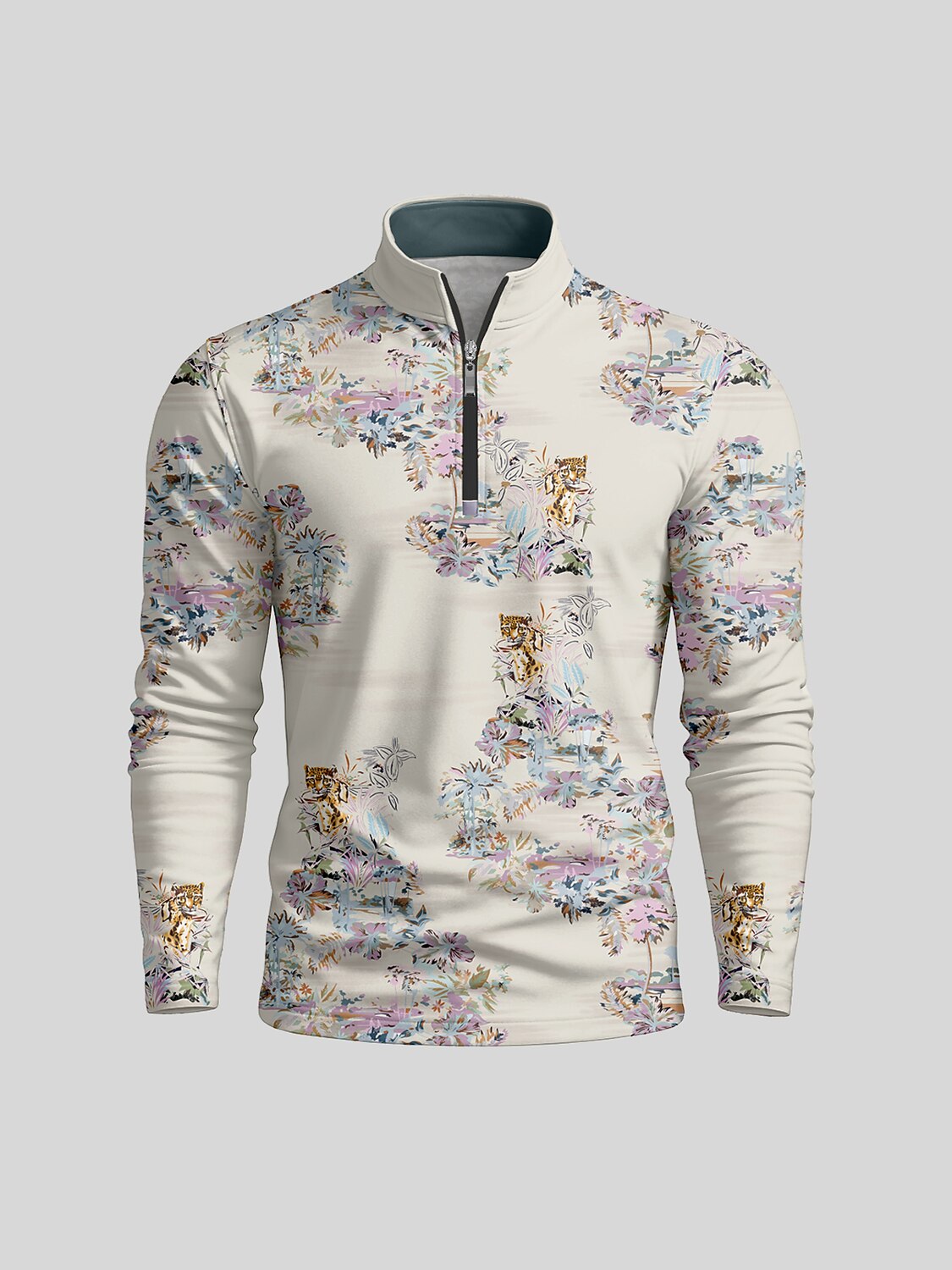 Botanical Energy Men's Golf Shirt Quarterzip UPF50+