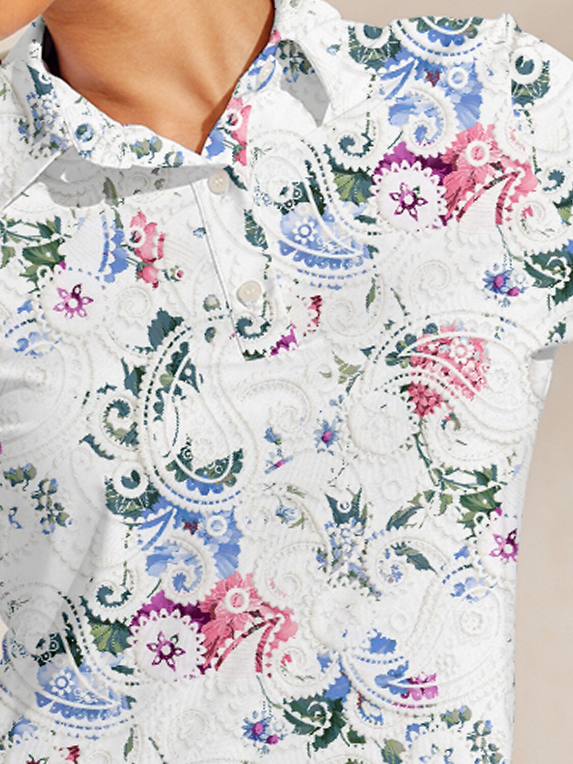 Pretty Feminine Polo Top UPF50+