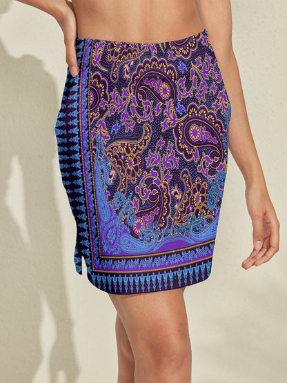 Jolie et féminine jupe-short soyeuse taille haute 19 pouces UPF50+