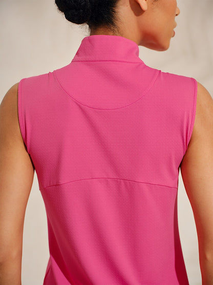 Ultrasoft Premium Sleeveless Mock Neck Quarterzip UPF50+