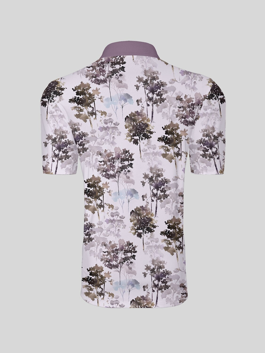 Hyped-up Tropical Men's Ribbed Collar Polo Top UPF50+