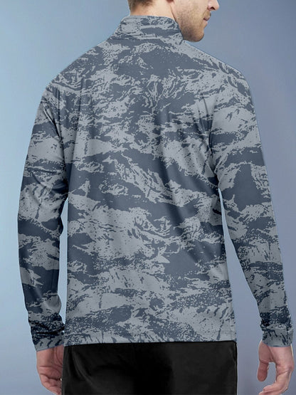 Inked Skins Camisa de Golf para Hombre con Cuello Cuarto Cremallera UPF50+