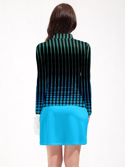 Hyper-prep Camiseta de Golf con Cuello Cuarto Cremallera UPF50+