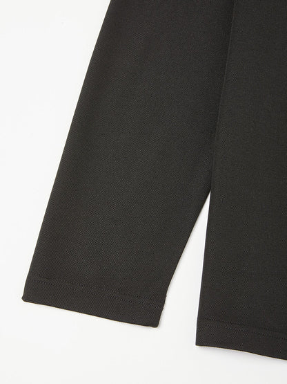 Aqua Wool Camisa Polo de Manga Larga para Hombre con Botones a Presión