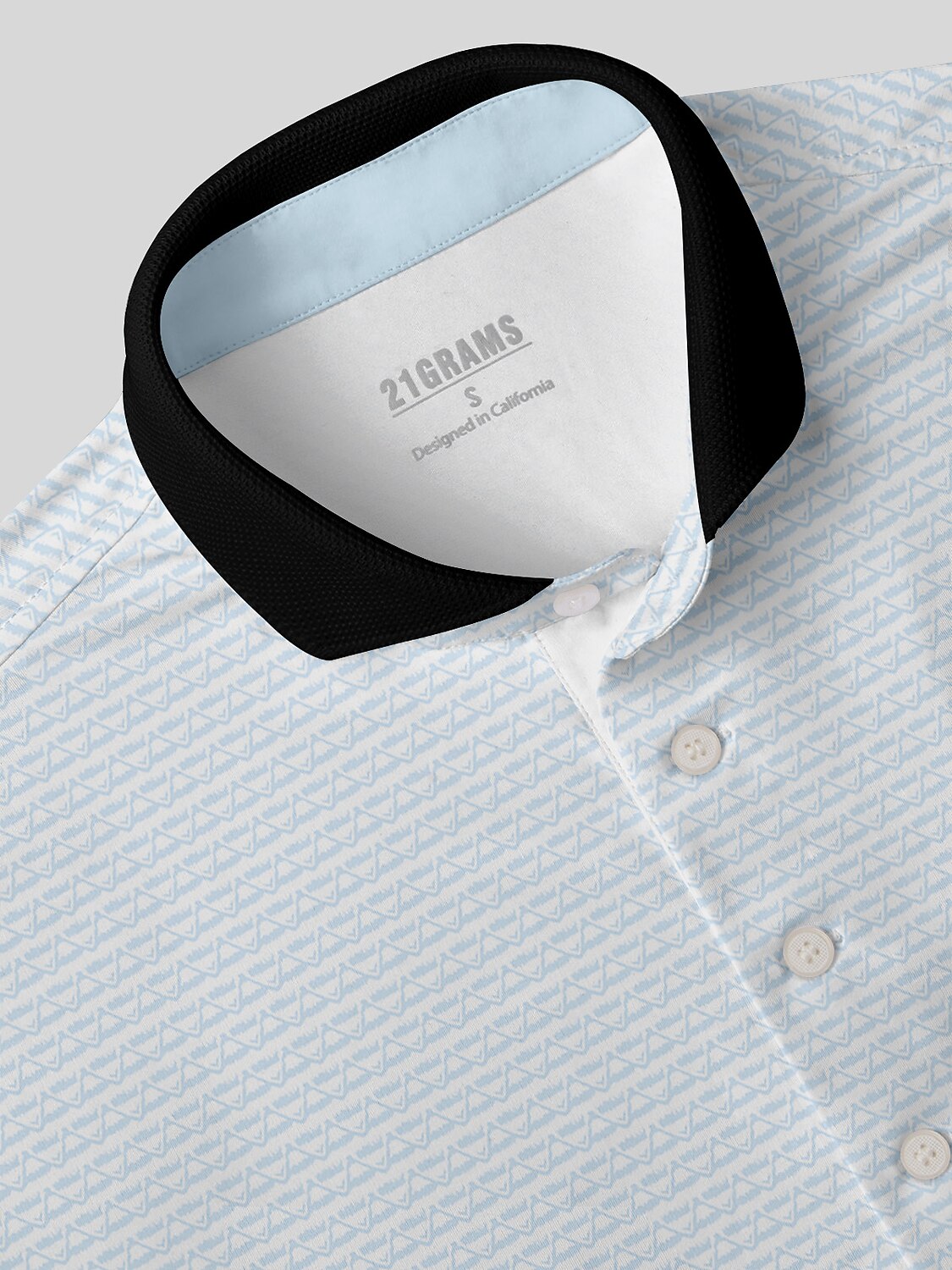 Playful Nautical Men's Ribbed Collar Polo Top UPF50+