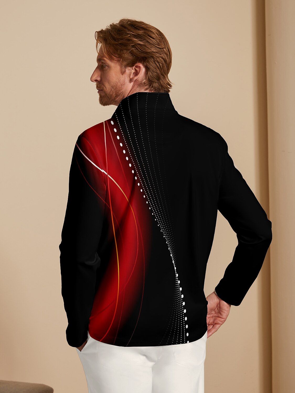 Air Brush Men's Golf Shirt Quarterzip UPF50+