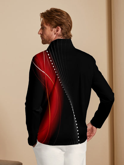 Air Brush Men's Golf Shirt Quarterzip UPF50+