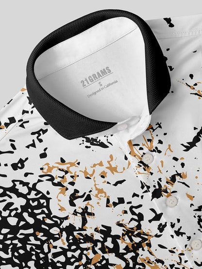 Inked Skins Men's Ribbed Collar Polo Top UPF50+