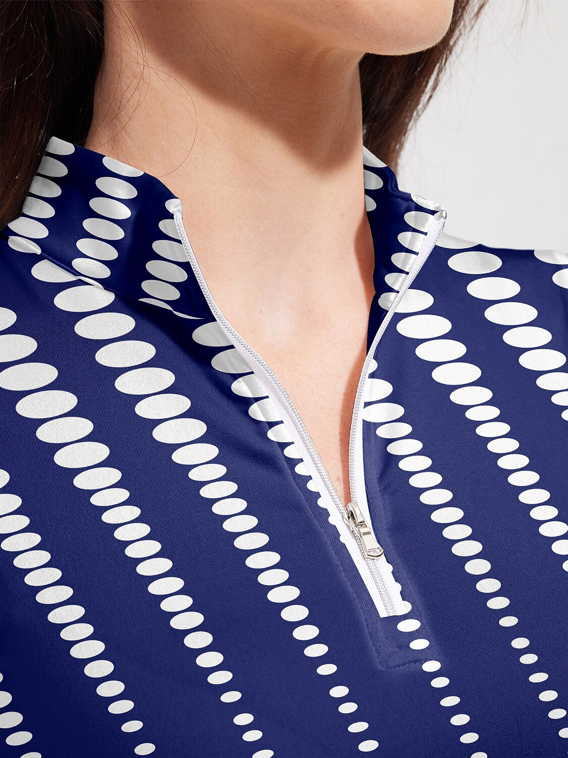 Hyper-prep Camiseta de Golf con Cuello Cuarto Cremallera UPF50+