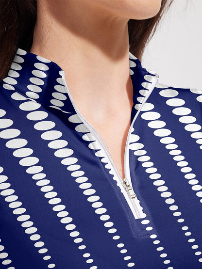 Hyper-prep Camiseta de Golf con Cuello Cuarto Cremallera UPF50+