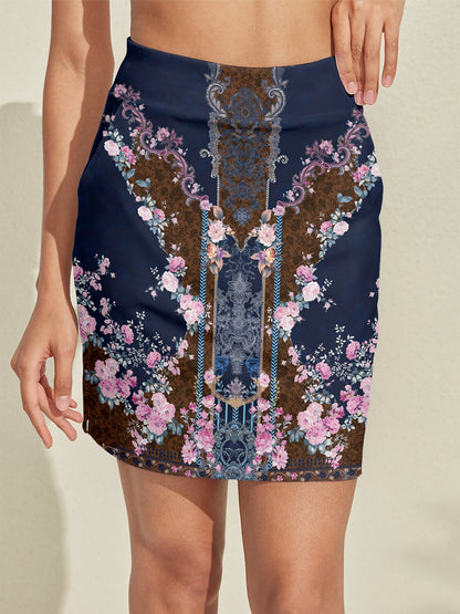 Pretty Femenino Sedoso Falda Pantalón de Cintura Alta de 19 Pulgadas UPF50+