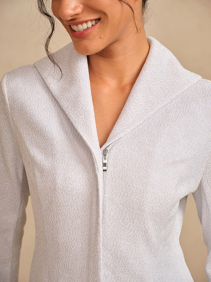 ラグジュアリー限定版 3/4スリーブ 光沢ラペルジャケット