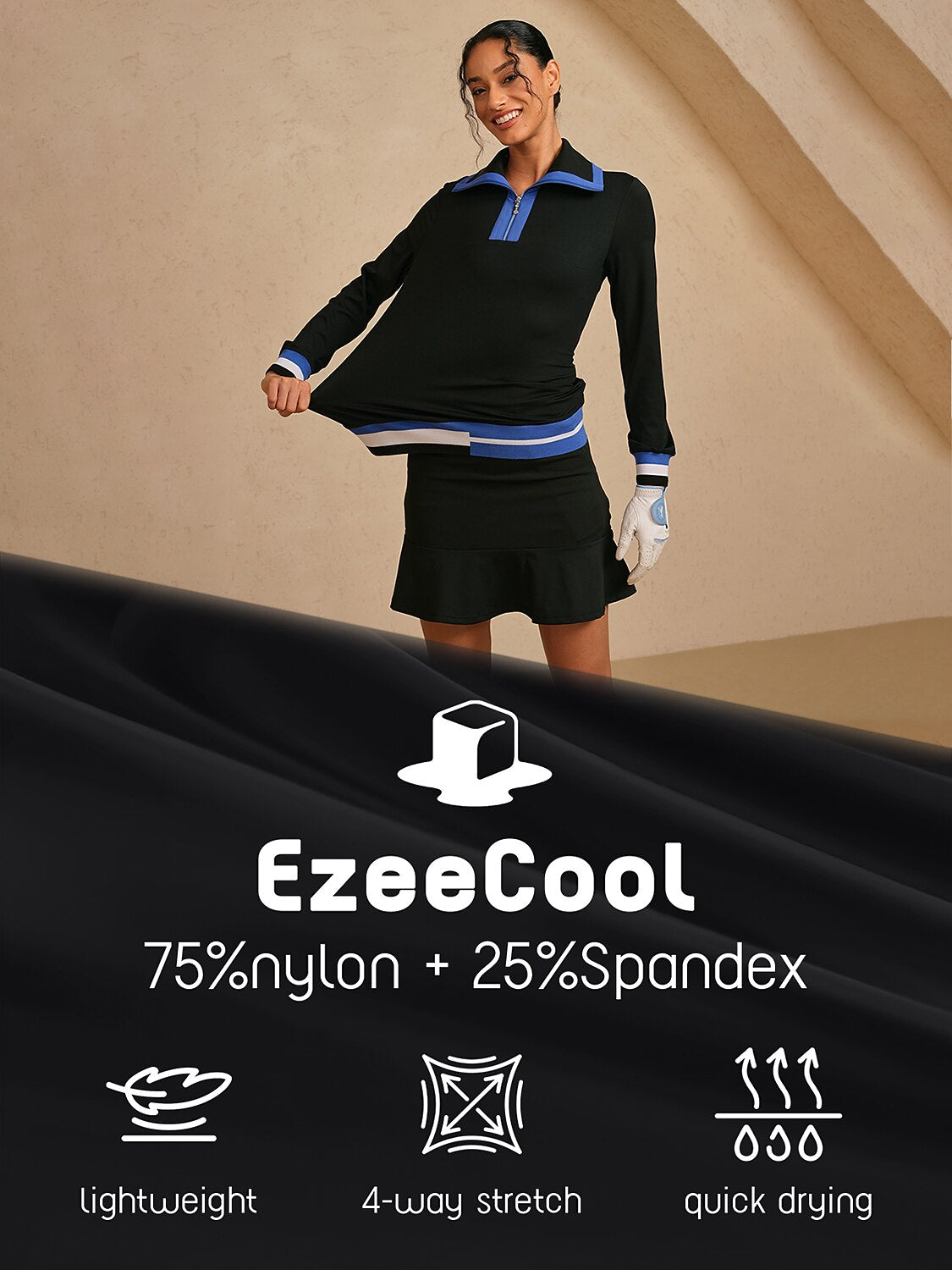 Navycore Color Block Golfpolo met Reverskraag UPF50+