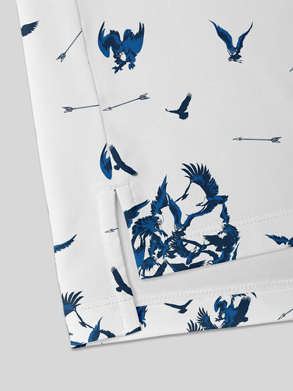 Wildlife Party Men's Ribbed Collar Polo Top UPF50+